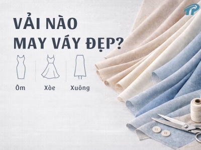 Vải Nào May Váy Đẹp? Cách Chọn Vải Theo Form Dáng (Ôm, Xòe, Suông)