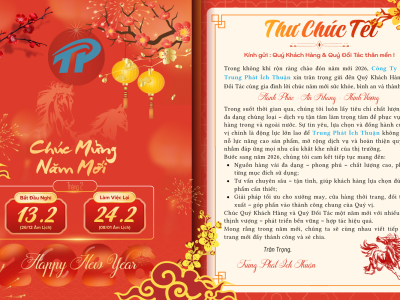 Thông Báo Nghỉ Tết 2026