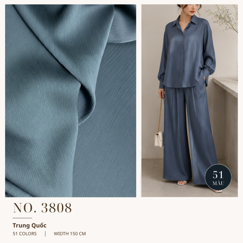 Vải Lụa Gân 3808
