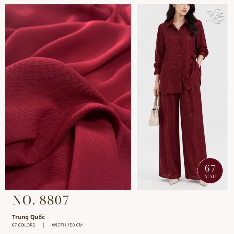 Vải Lụa Vân Sóng 8807
