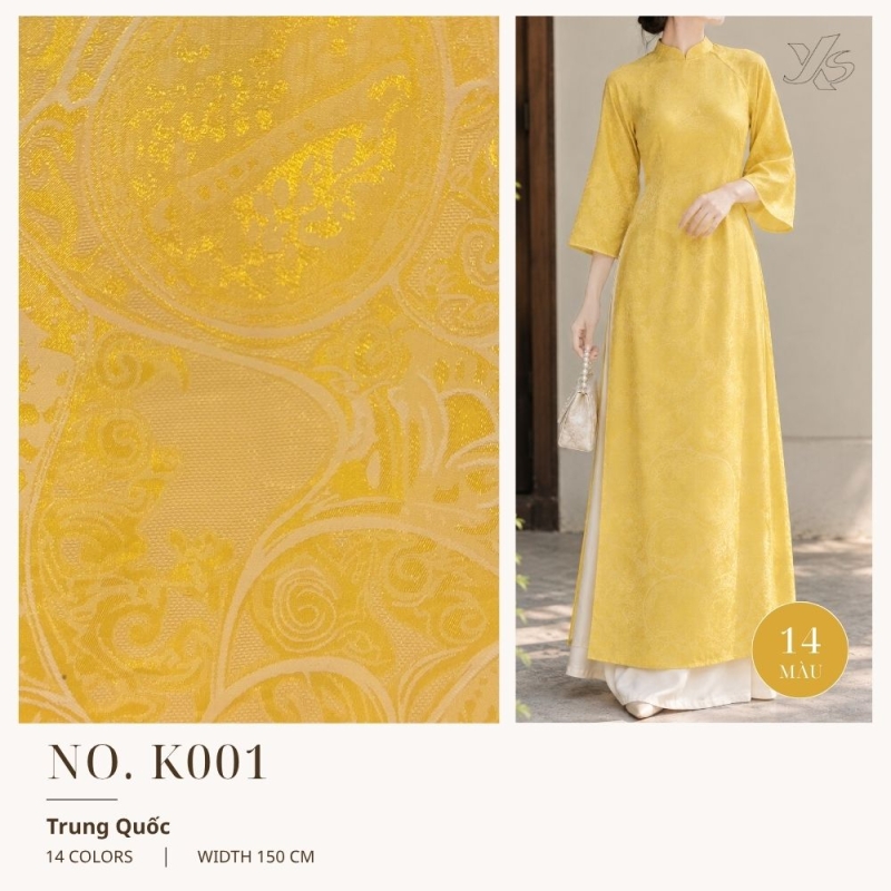 Vải Tơ Tencel Hoa Cổ Điển K001