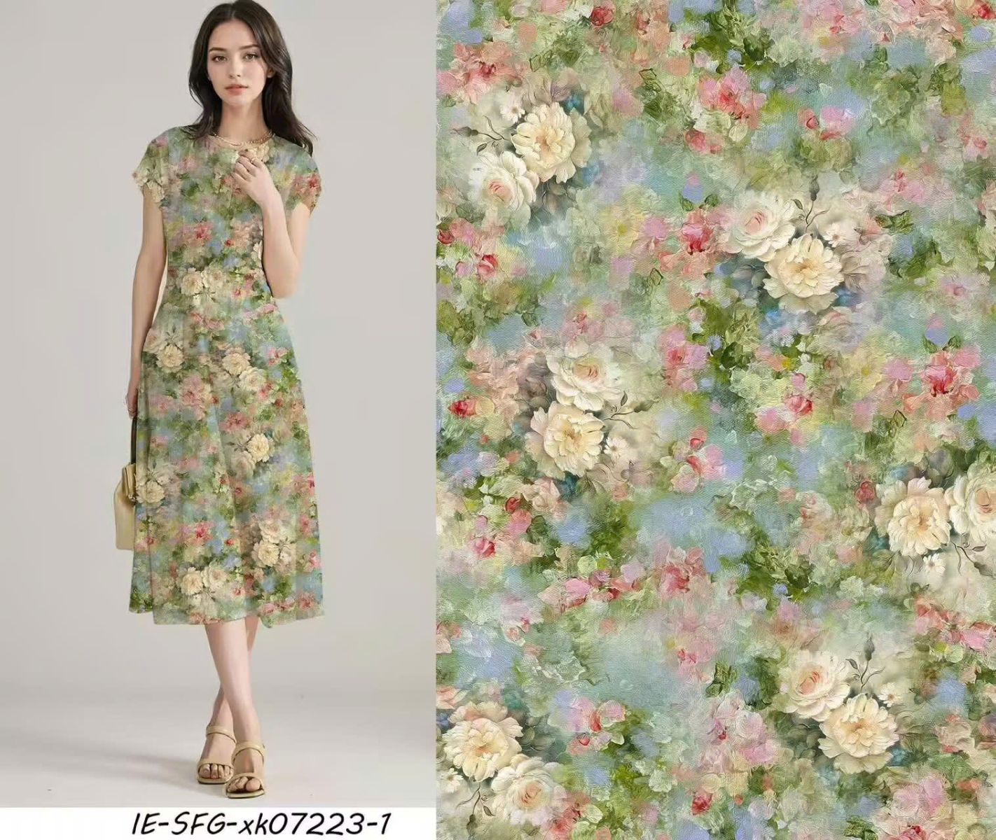 vải tole hoa vintage