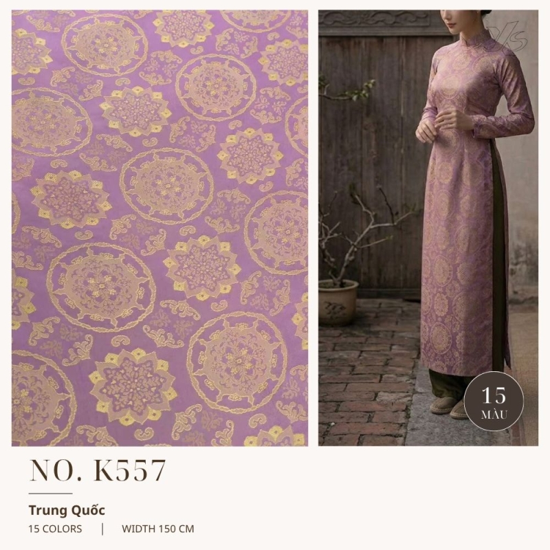 Vải Lụa Gấm Mandala K557