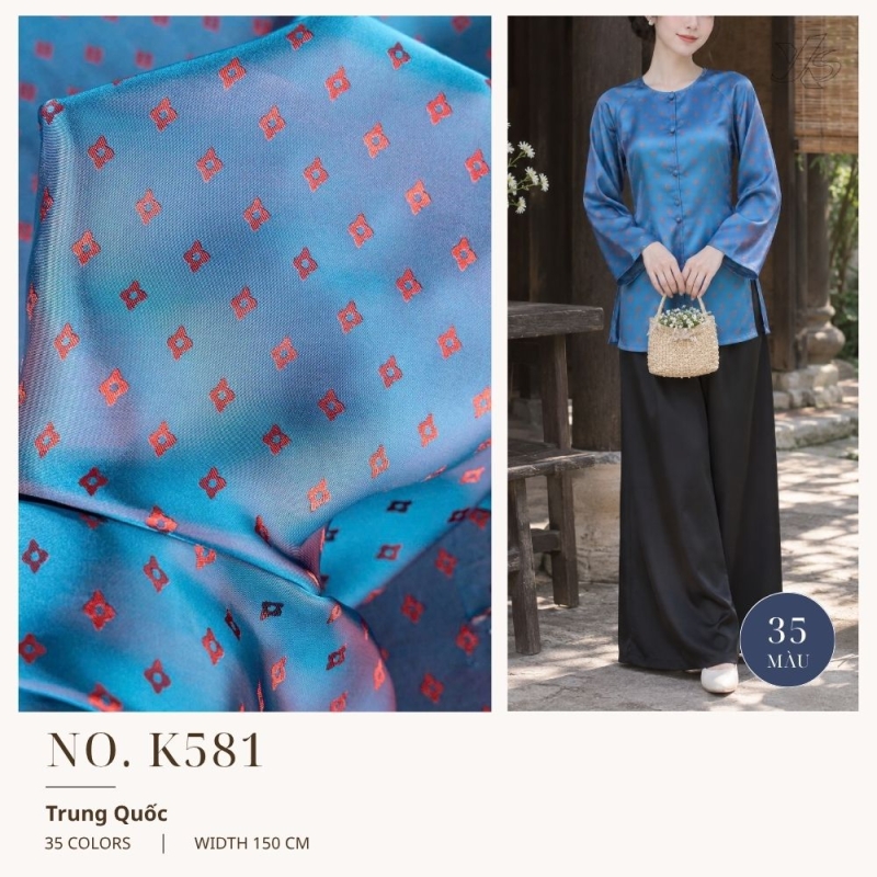 Vải Lụa Gấm Kim Văn K581